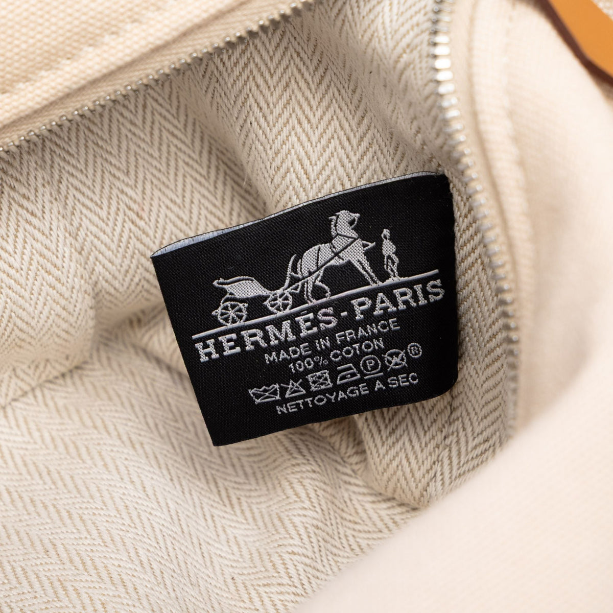 Hermès Small Toile Bride A Brac Case — Beige