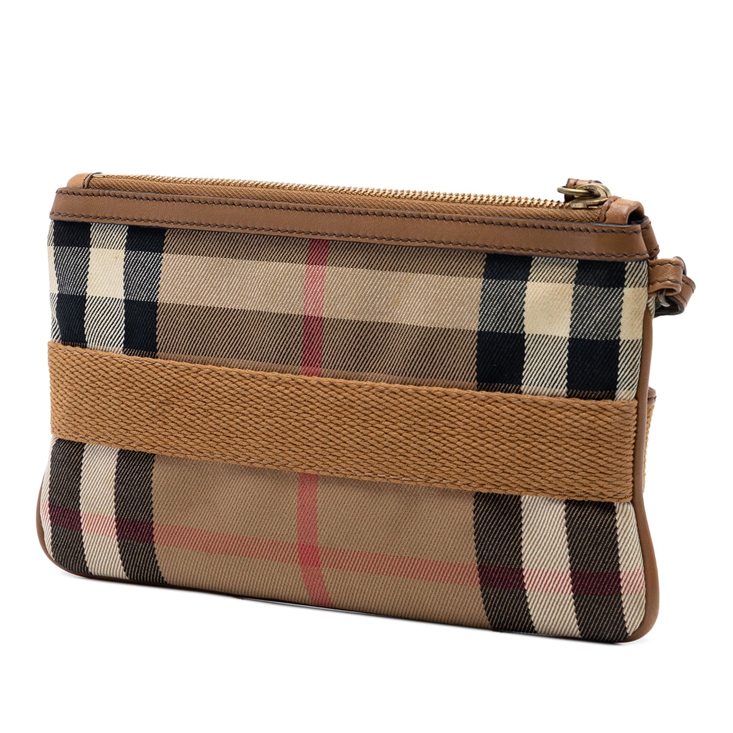 Burberry House Check Canvas Wristlet Clutch