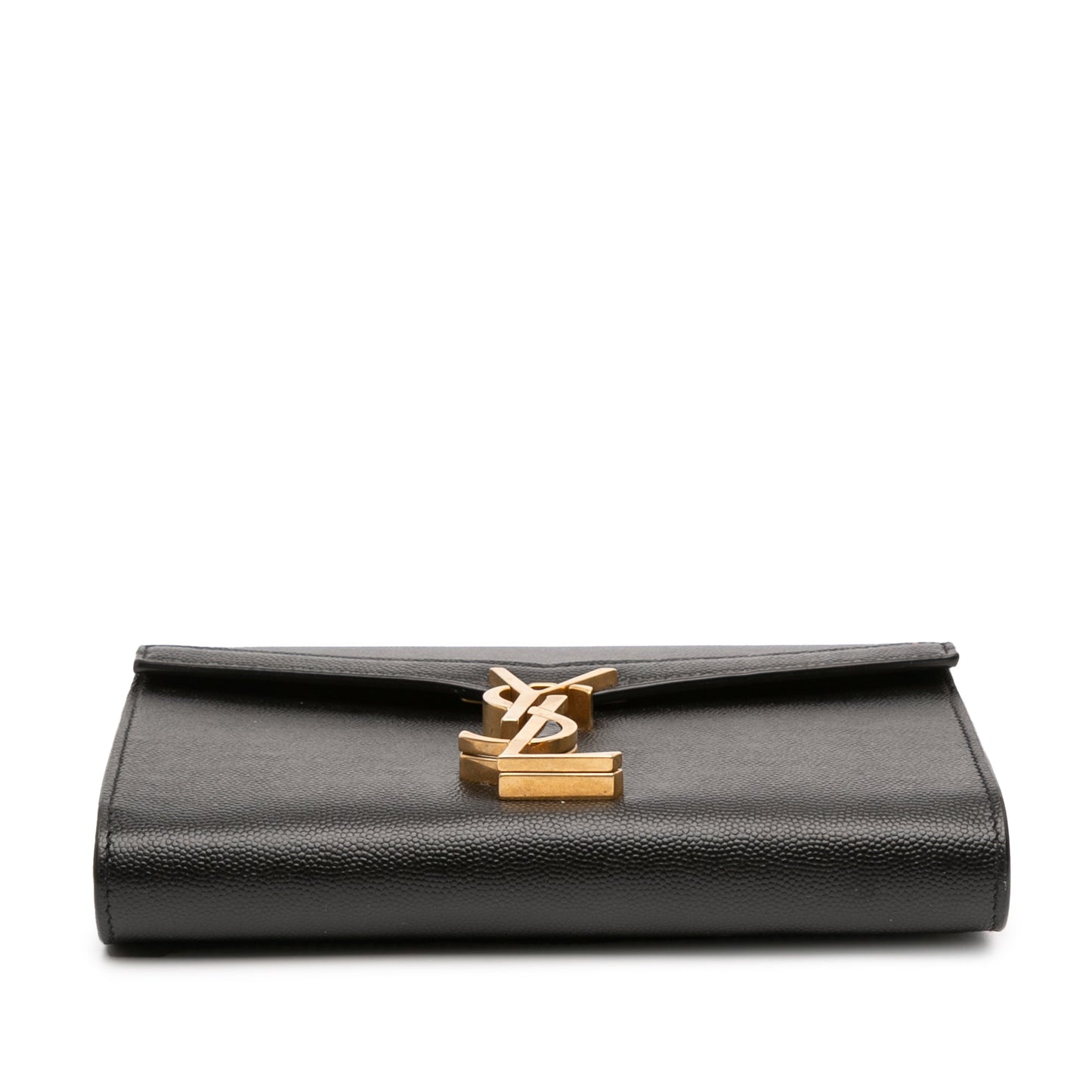 Saint Laurent Grain De Poudre Monogram Cassandra Chain Wallet
