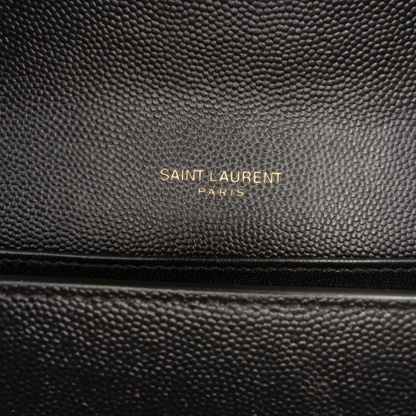 Saint Laurent Grain De Poudre Monogram Cassandra Chain Wallet