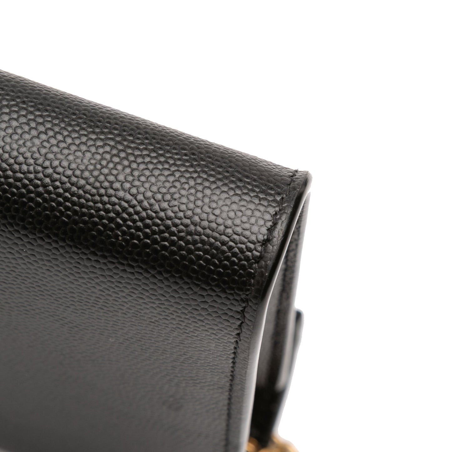 Saint Laurent Grain De Poudre Monogram Cassandra Chain Wallet