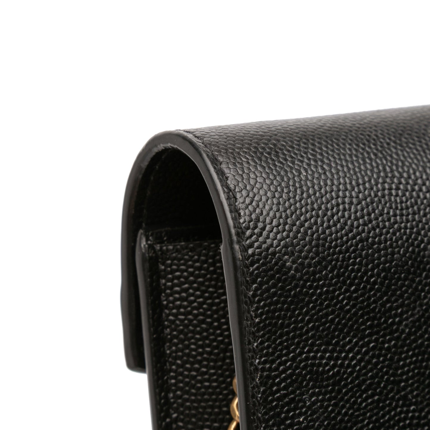Saint Laurent Grain De Poudre Monogram Cassandra Chain Wallet