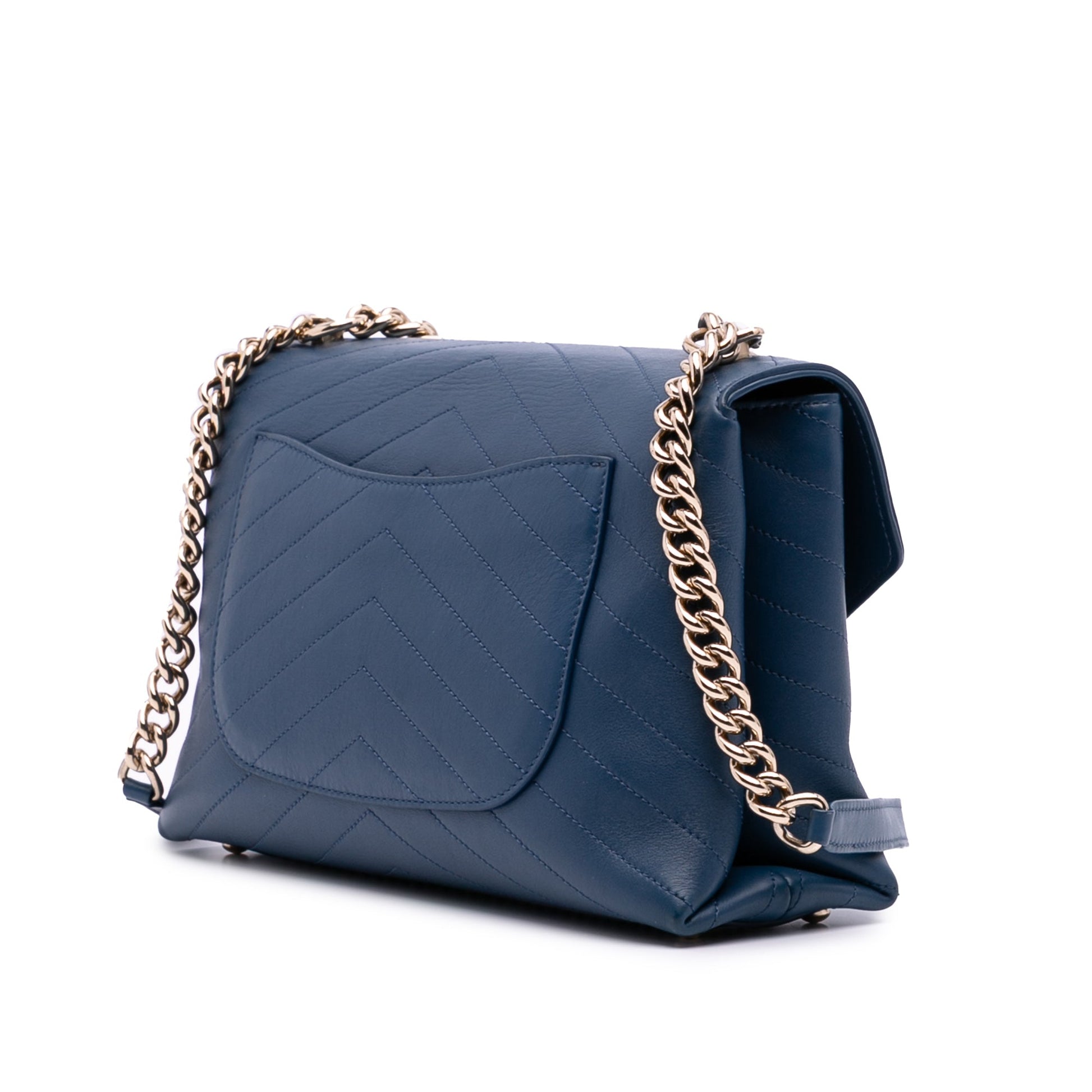 Chanel Medium Calfskin Coco Chevron Envelope Flap
