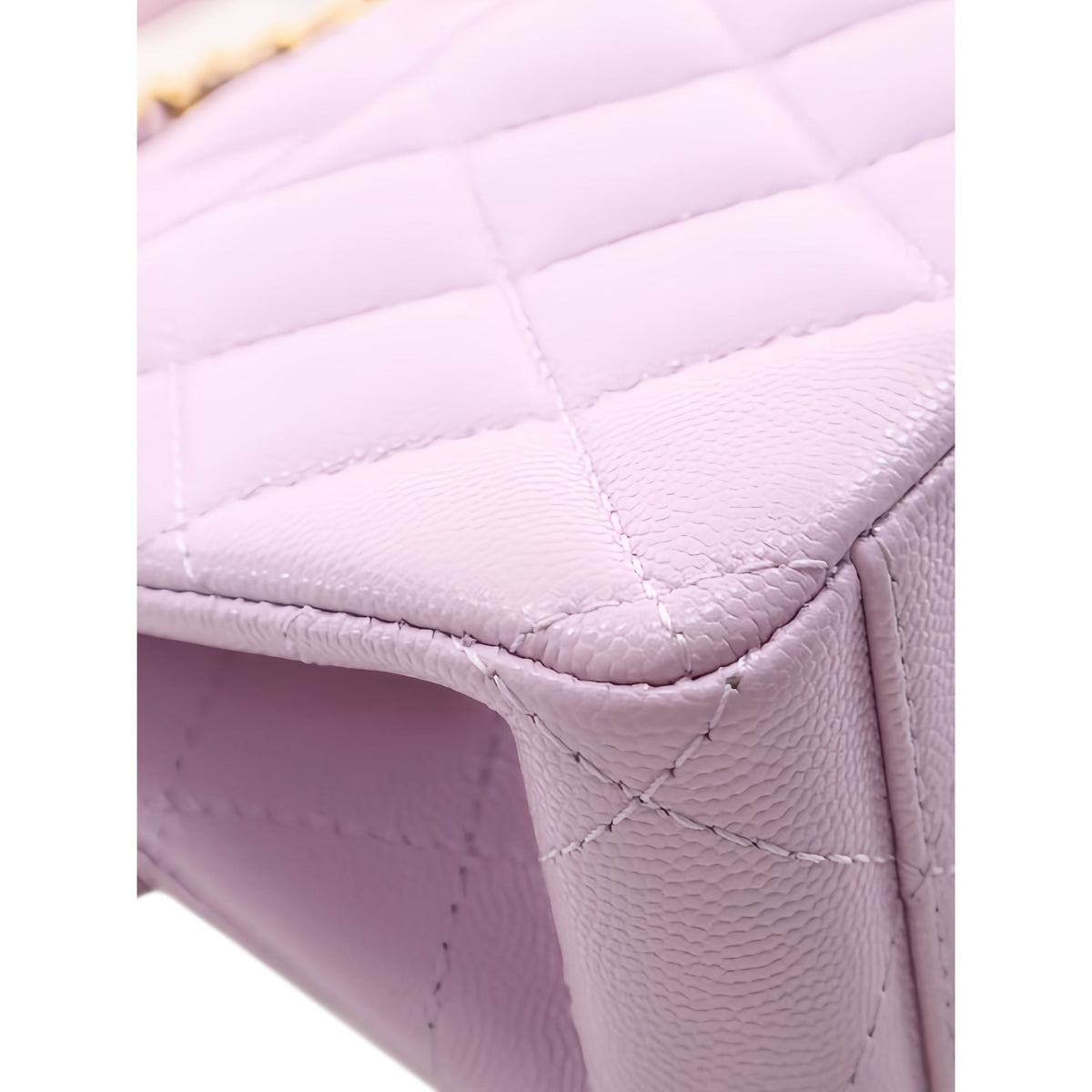Chanel Mini Quilted Caviar 31 Rue Cambon Top Handle Bag — Purple