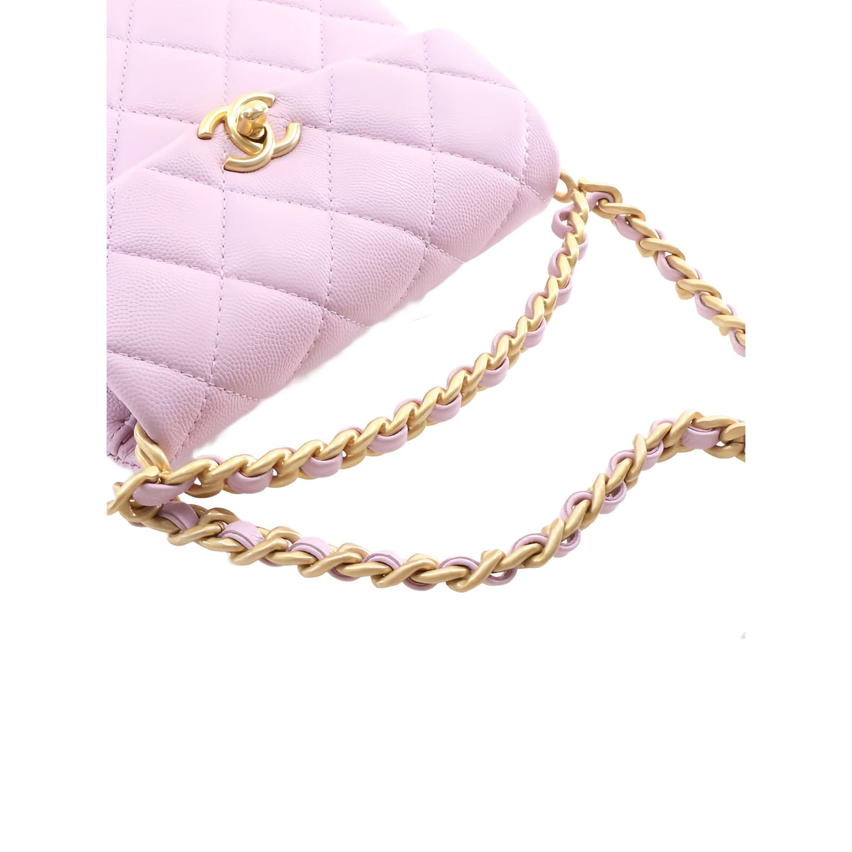 Chanel Mini Quilted Caviar 31 Rue Cambon Top Handle Bag — Purple