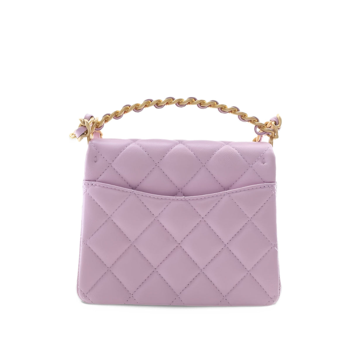Chanel Mini Quilted Caviar 31 Rue Cambon Top Handle Bag — Purple