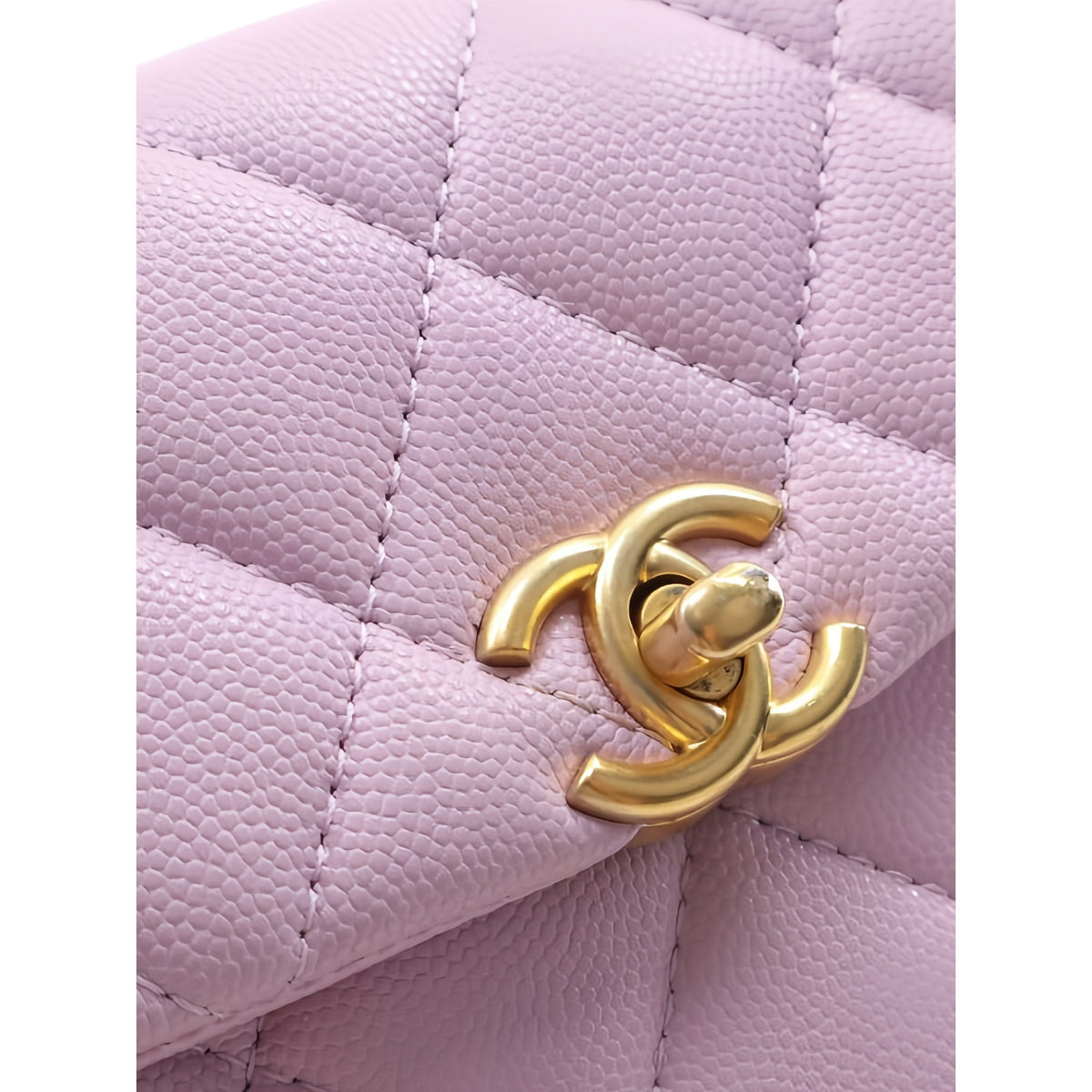 Chanel Mini Quilted Caviar 31 Rue Cambon Top Handle Bag — Purple