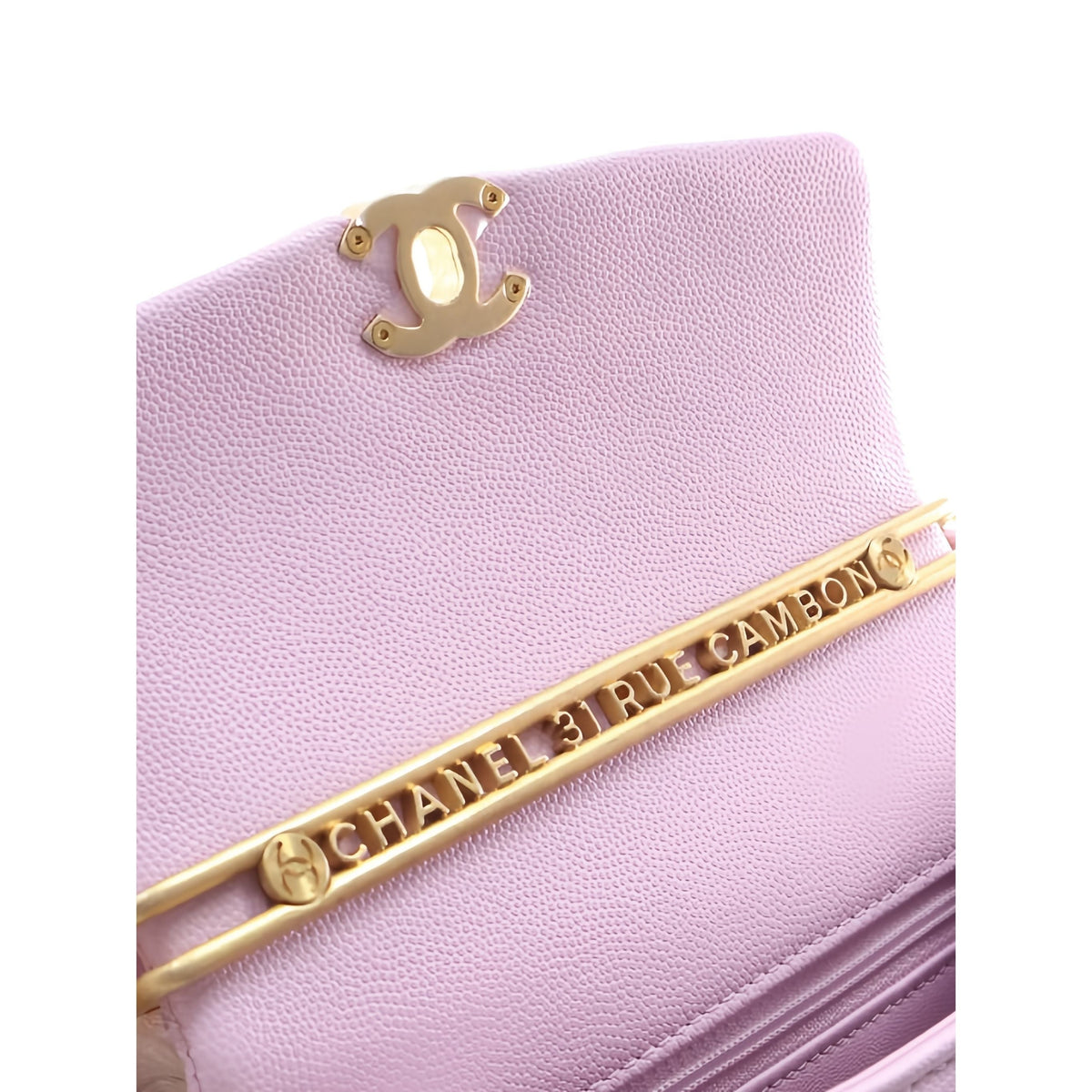 Chanel Mini Quilted Caviar 31 Rue Cambon Top Handle Bag — Purple