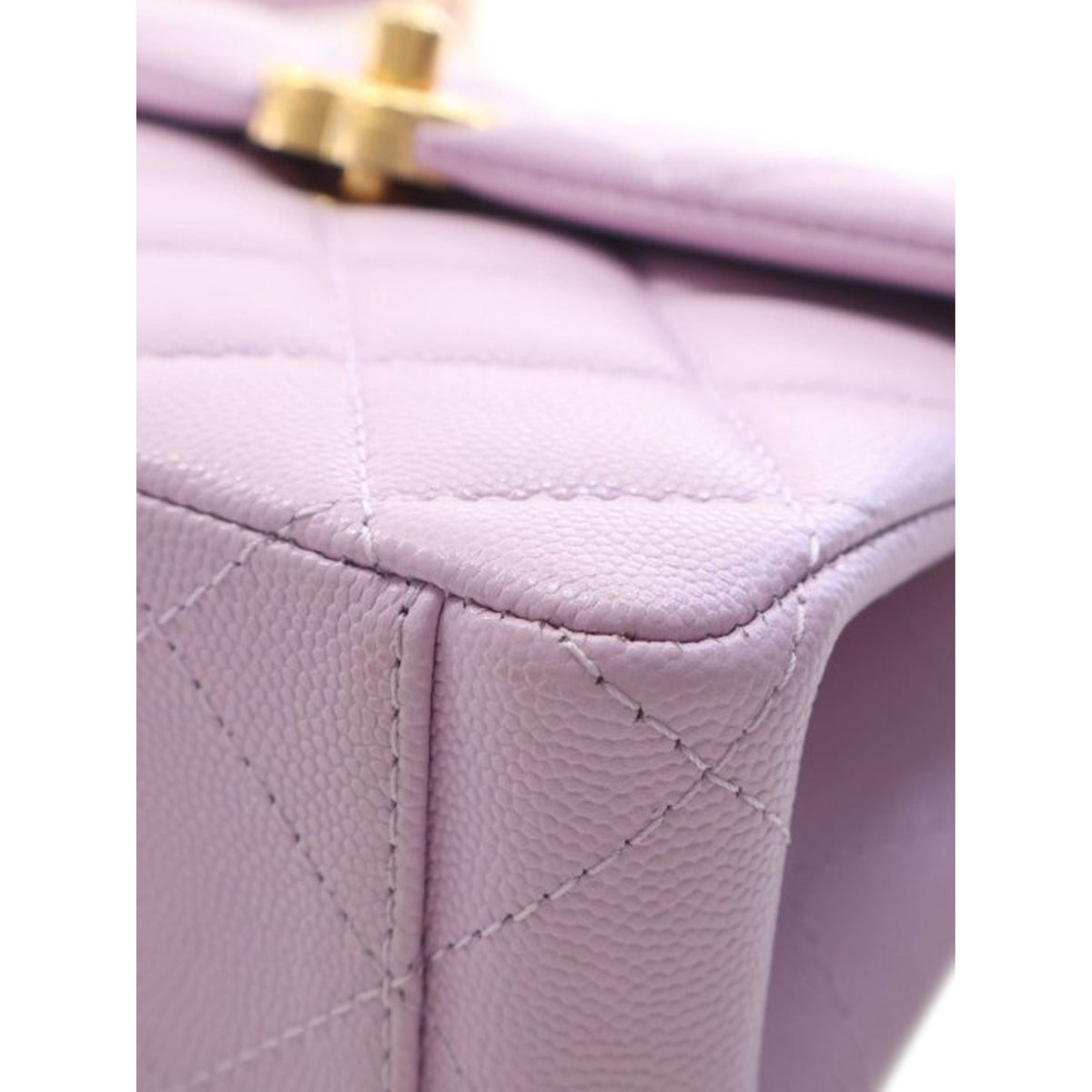 Chanel Mini Quilted Caviar 31 Rue Cambon Top Handle Bag — Purple