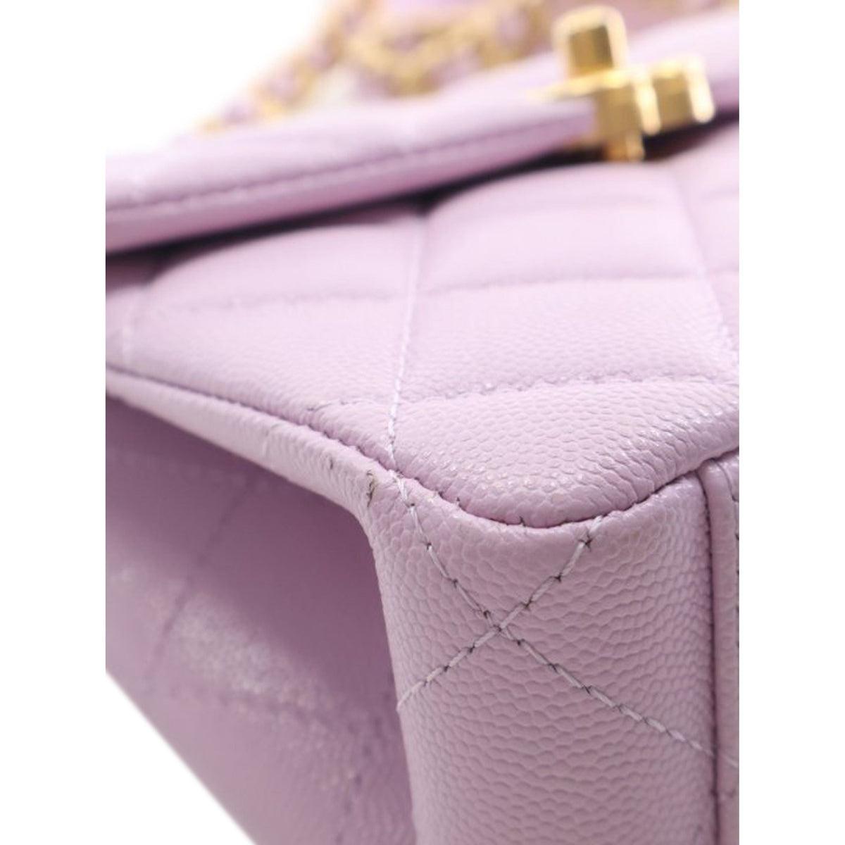 Chanel Mini Quilted Caviar 31 Rue Cambon Top Handle Bag — Purple