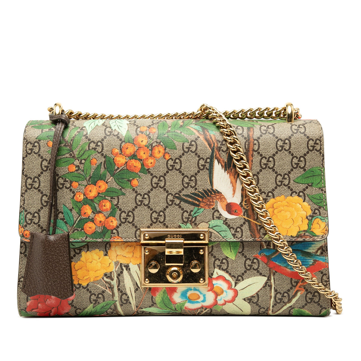 Gucci Medium GG Supreme Tian Padlock Shoulder Bag