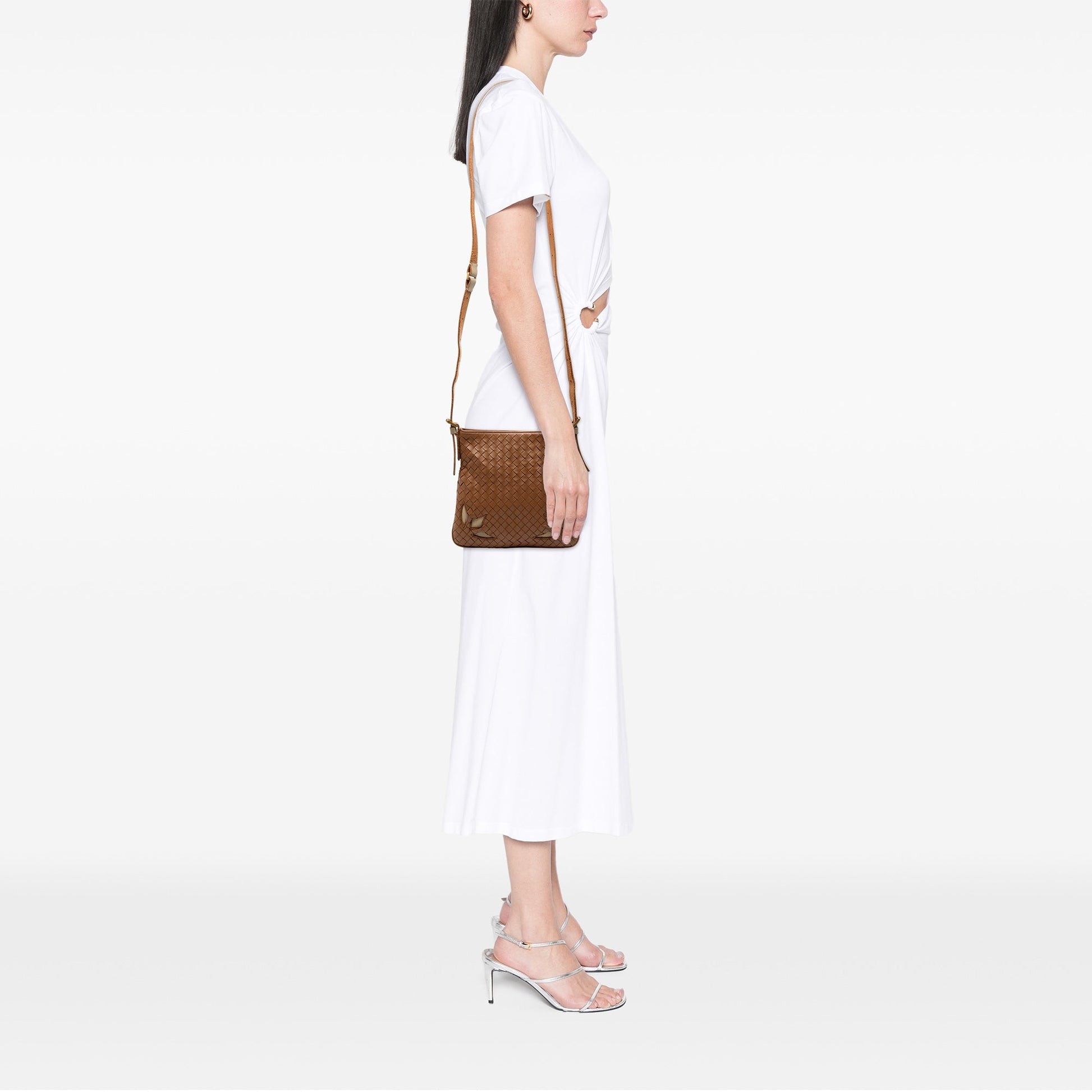 Bottega Veneta Nappa Intrecciato Cutwork Crossbody