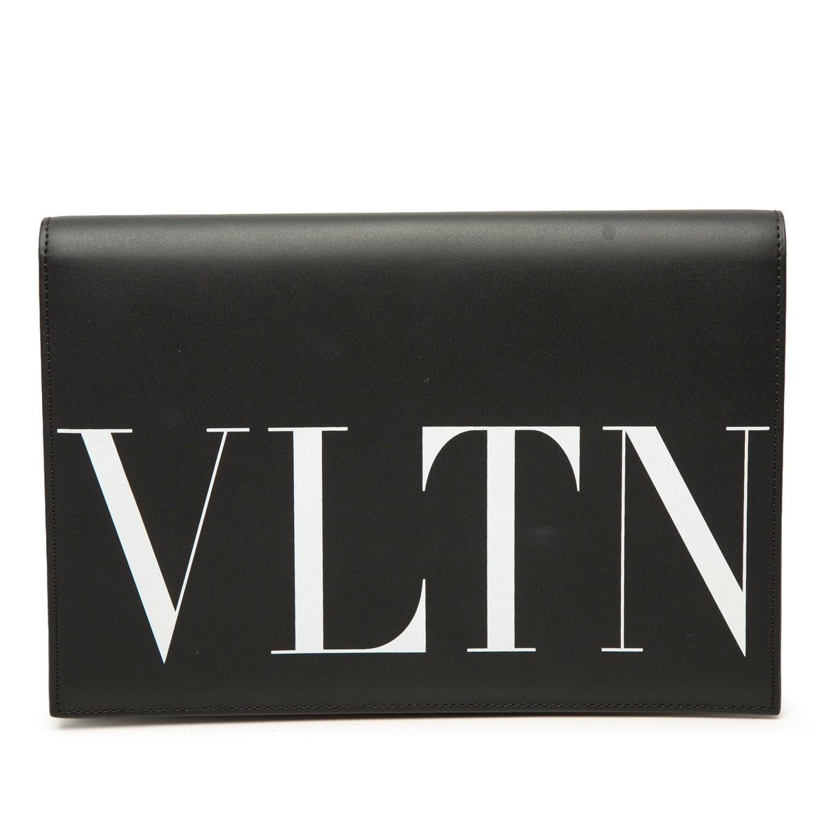 Valentino Leather VLTN Flap Clutch