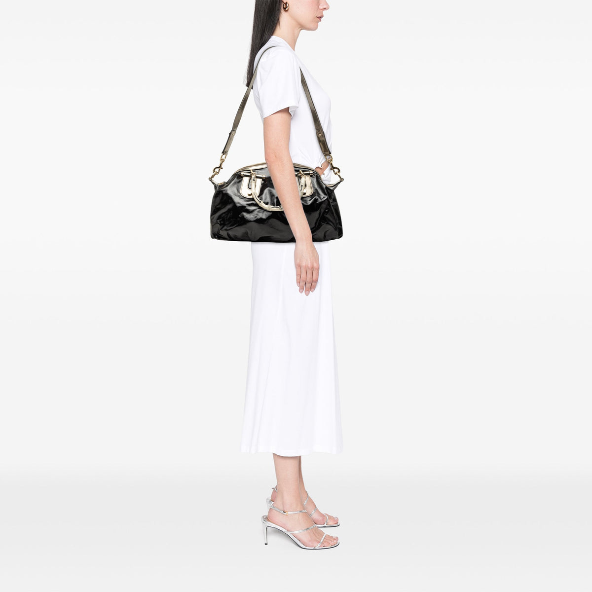 Gucci Coated Canvas Bamboo Dialux Pop Satchel