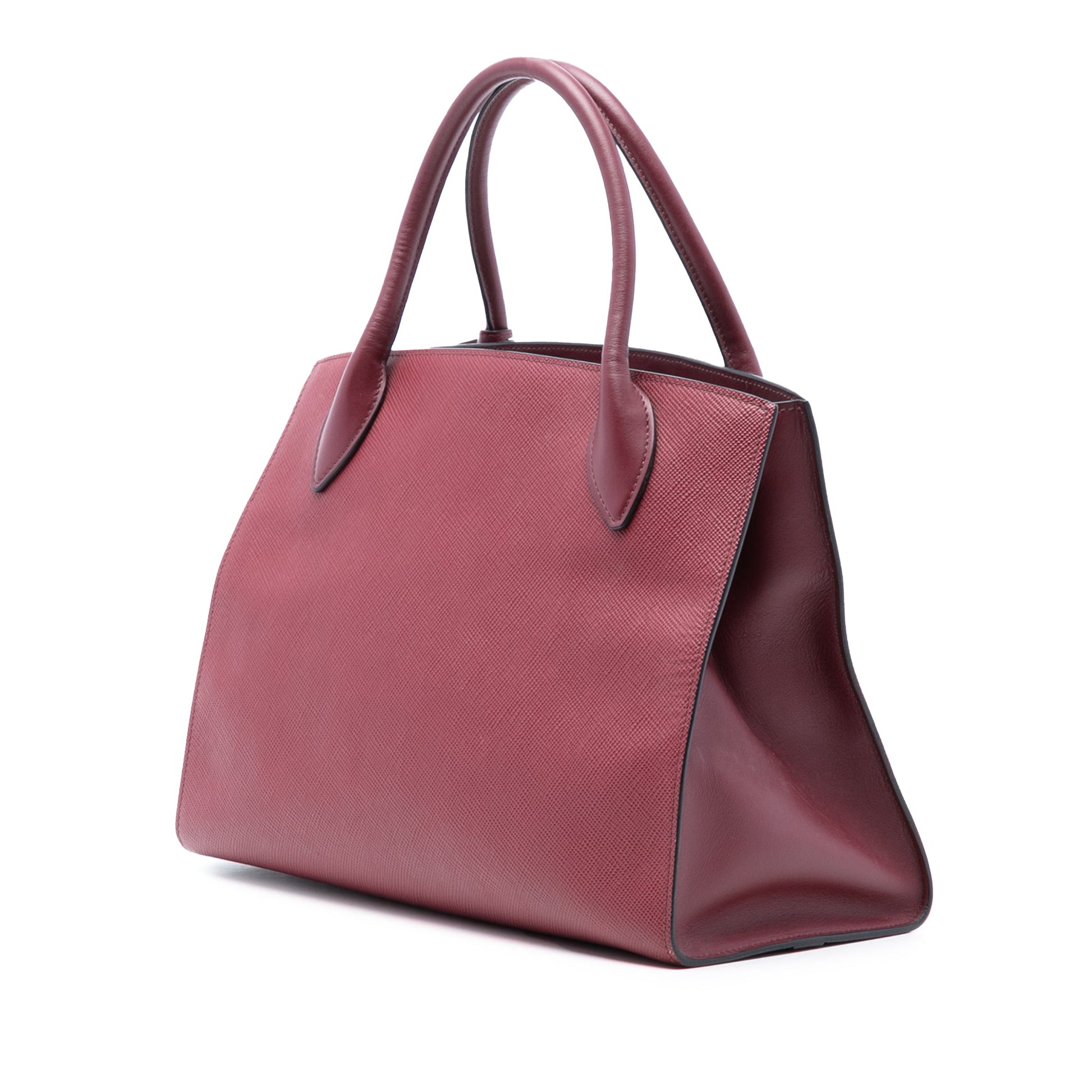 Medium Saffiano Cuir Monochrome Top Handle Tote
