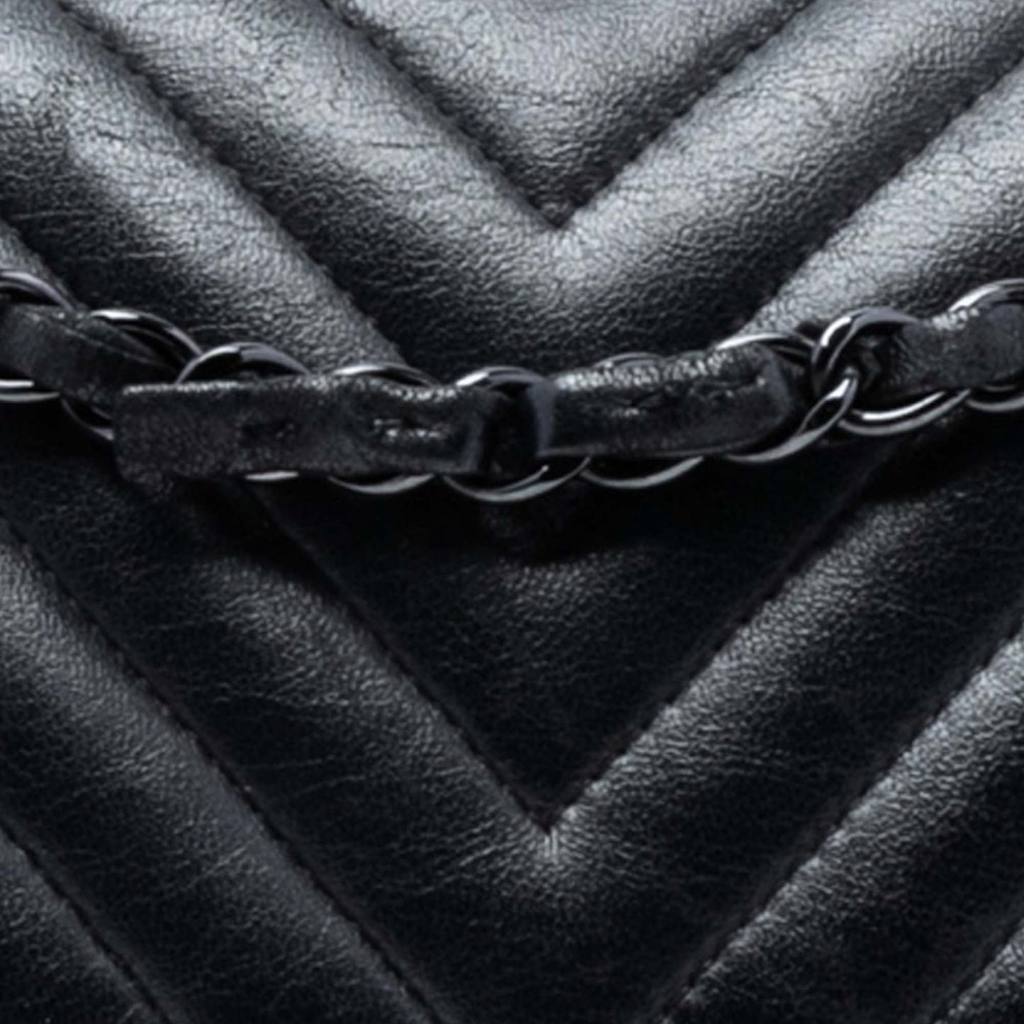 Medium Classic Chevron Lambskin So Black Double Flap
