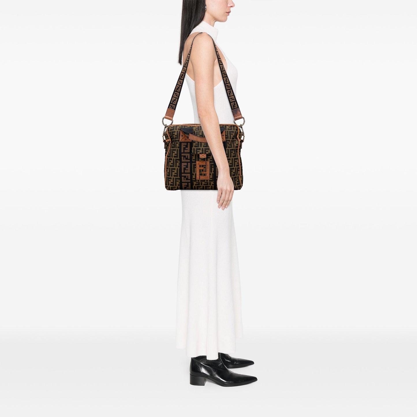 Fendi Zucca Canvas FF Satchel