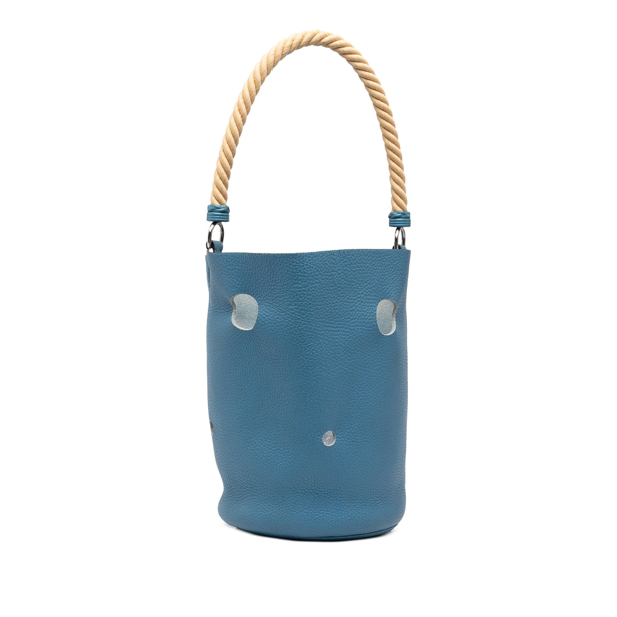 Hermès Clemence Mangeoire Bucket PM — Blue