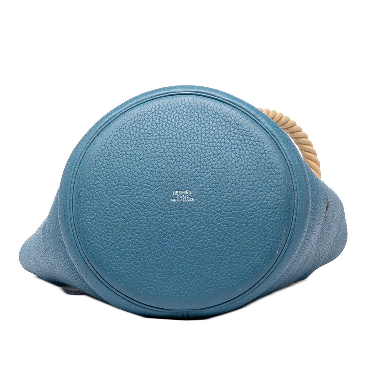 Hermès Clemence Mangeoire Bucket PM — Blue