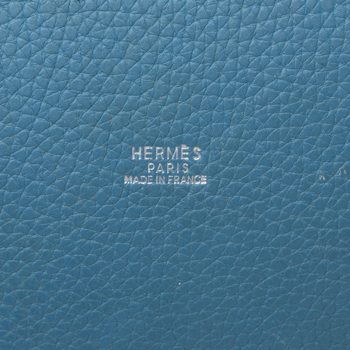 Hermès Clemence Mangeoire Bucket PM — Blue