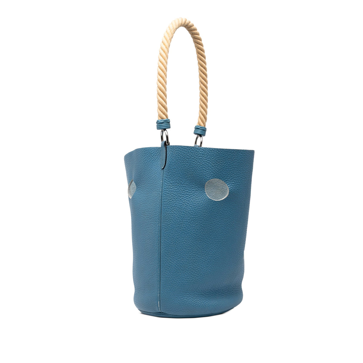 Hermès Clemence Mangeoire Bucket PM — Blue