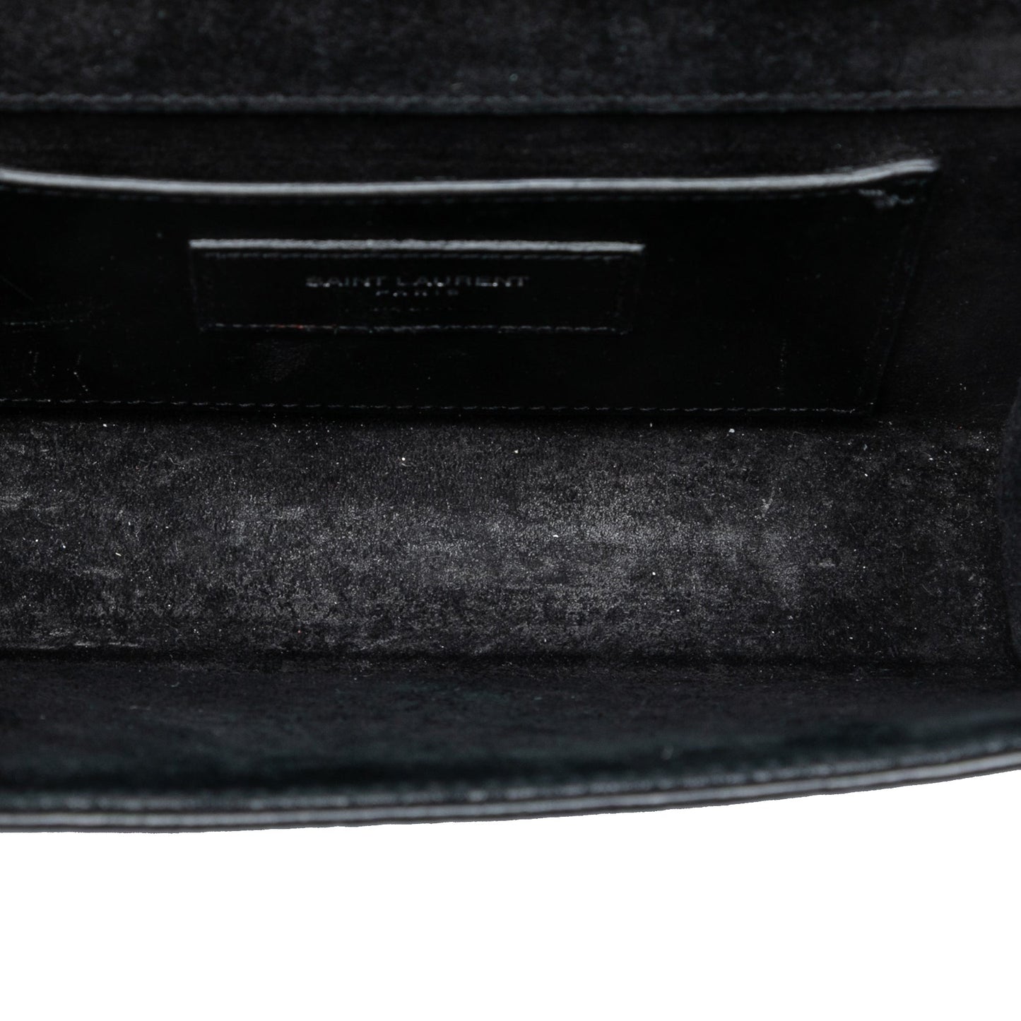 Saint Laurent Small Croc Embossed Leather Monogram Kate Tassel Crossbody