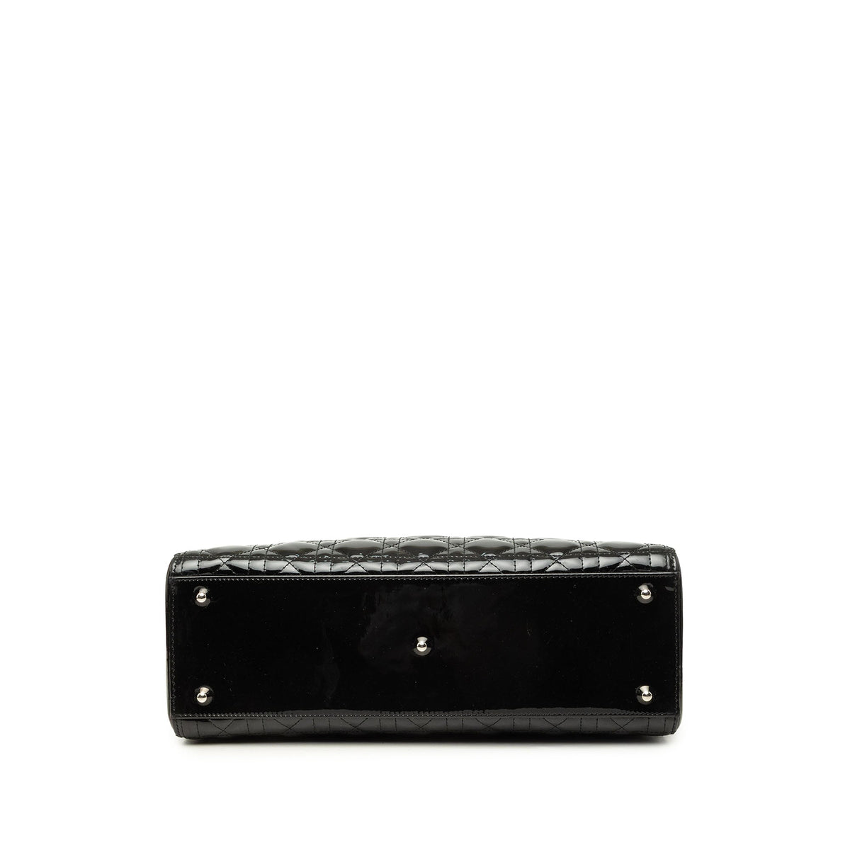 Dior Large Patent Cannage Lady Dior — Black