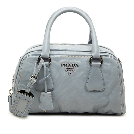Prada Nappa Antique Re Edition 2001 Top Handle Bag — Blue