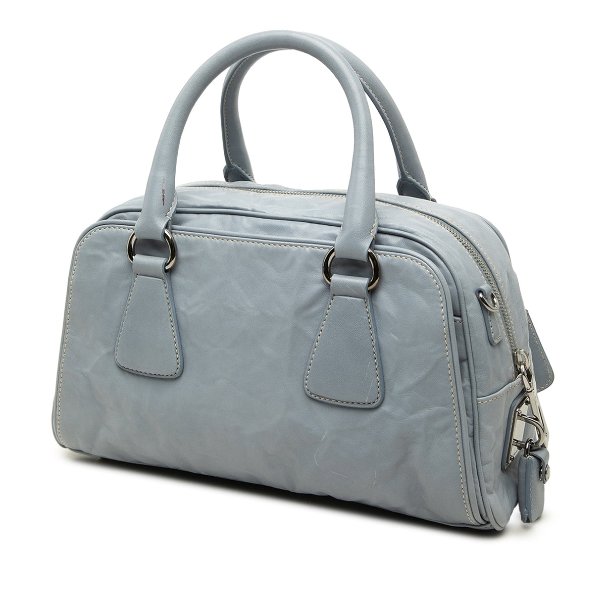 Prada Nappa Antique Re Edition 2001 Top Handle Bag — Blue