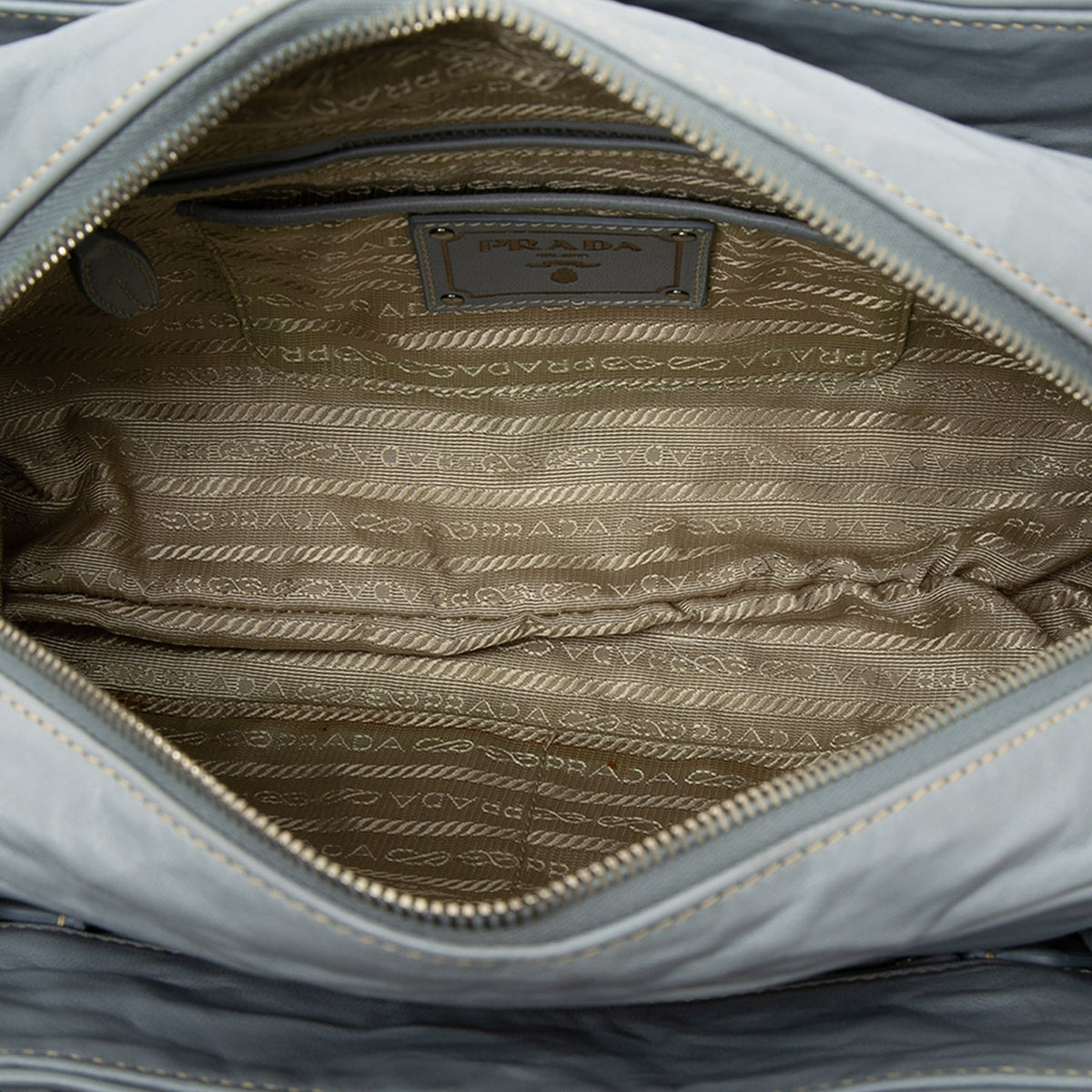 Prada Nappa Antique Re Edition 2001 Top Handle Bag — Blue