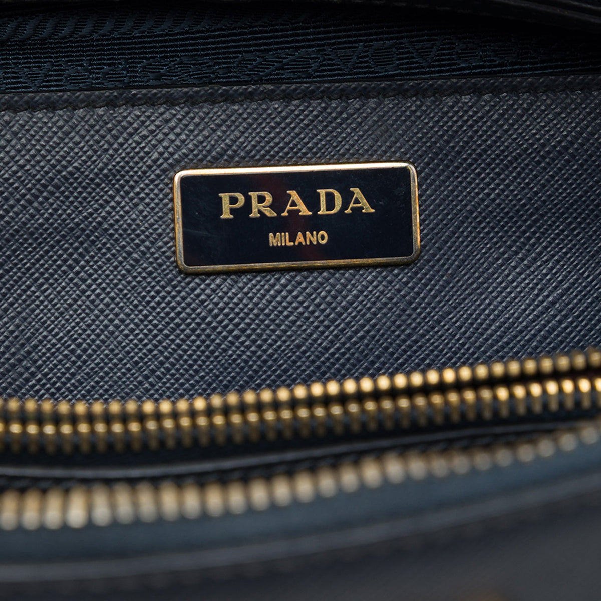 Prada Medium Saffiano Lux Promenade Satchel — Blue