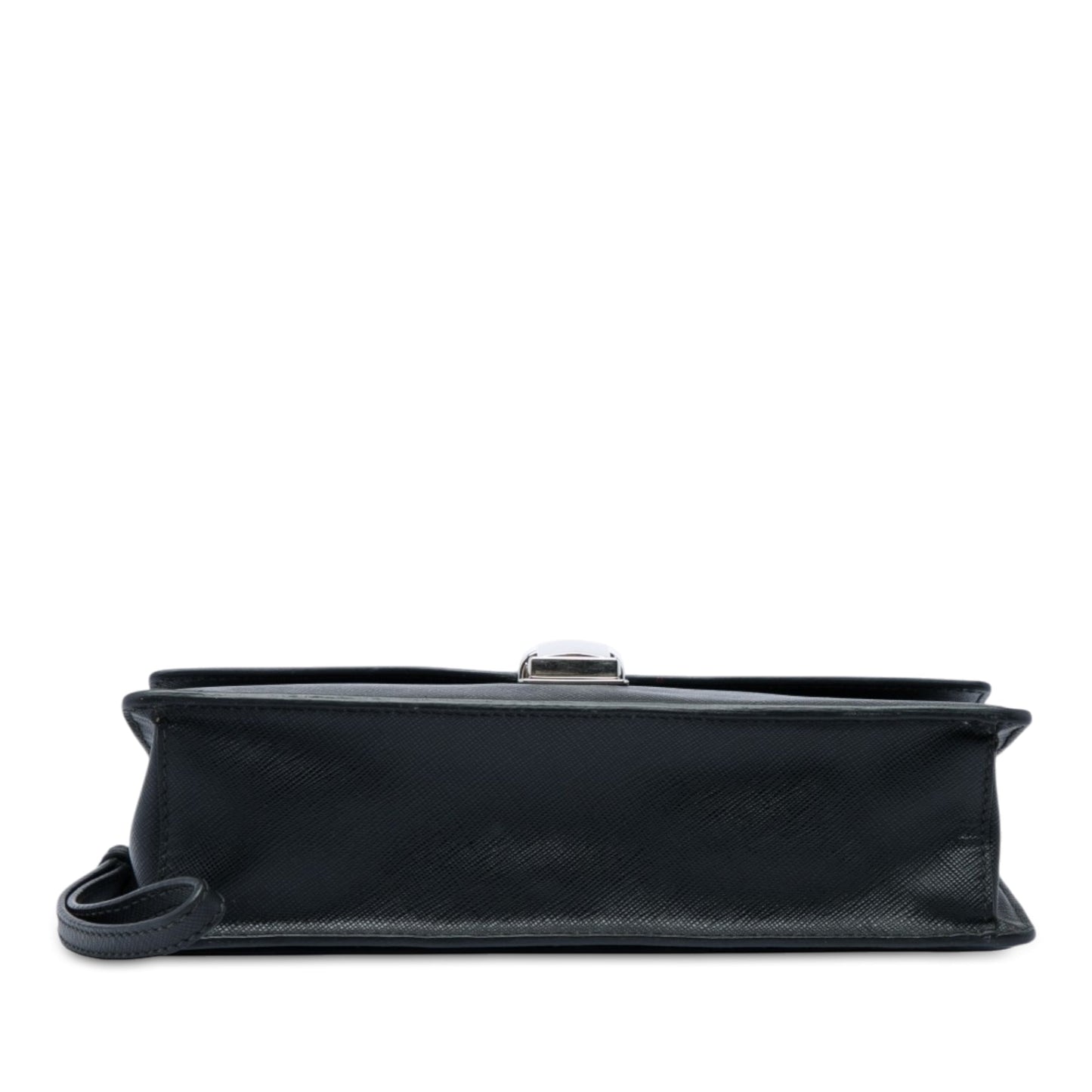 Prada Bicolor Saffiano Push Lock Clutch