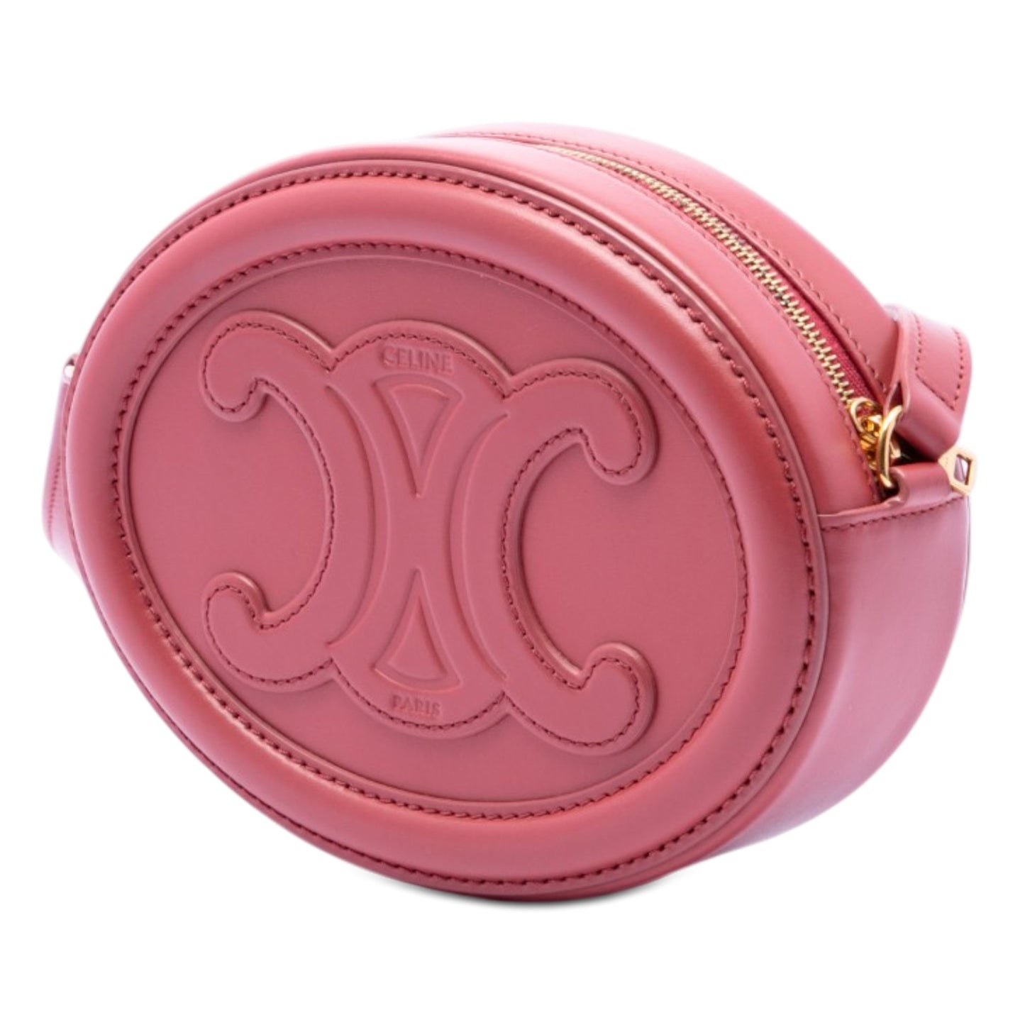 Celine Small Calfskin Cuir Triomphe Oval Crossbody