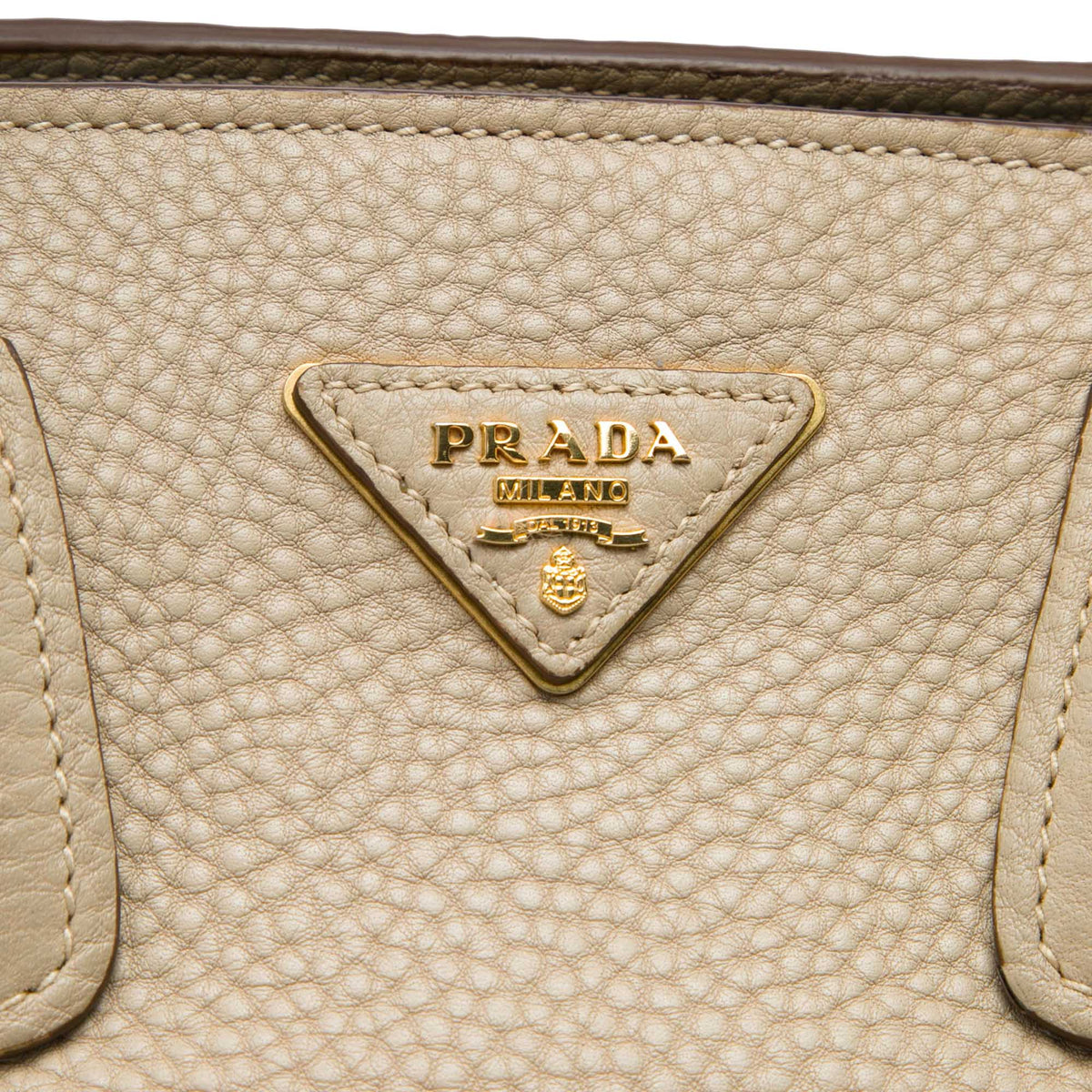 Prada Vitello Daino Front Pocket Open Convertible Tote