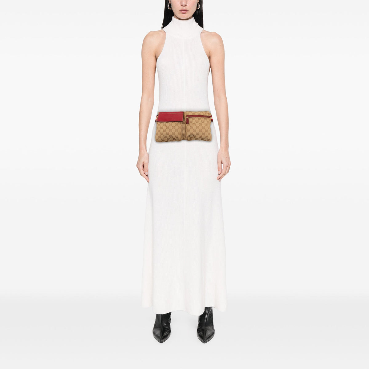 Gucci GG Canvas Web Double Pocket Belt Bag