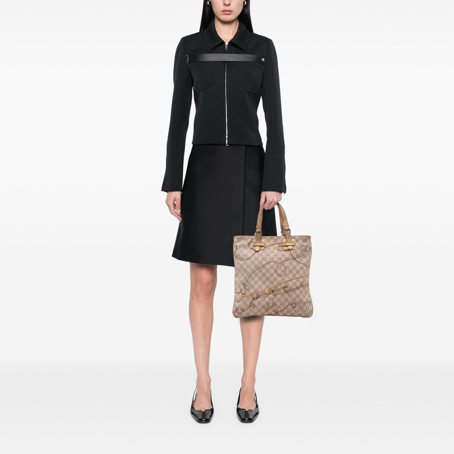 LOEWE Anagram Canvas Embroidered Tote