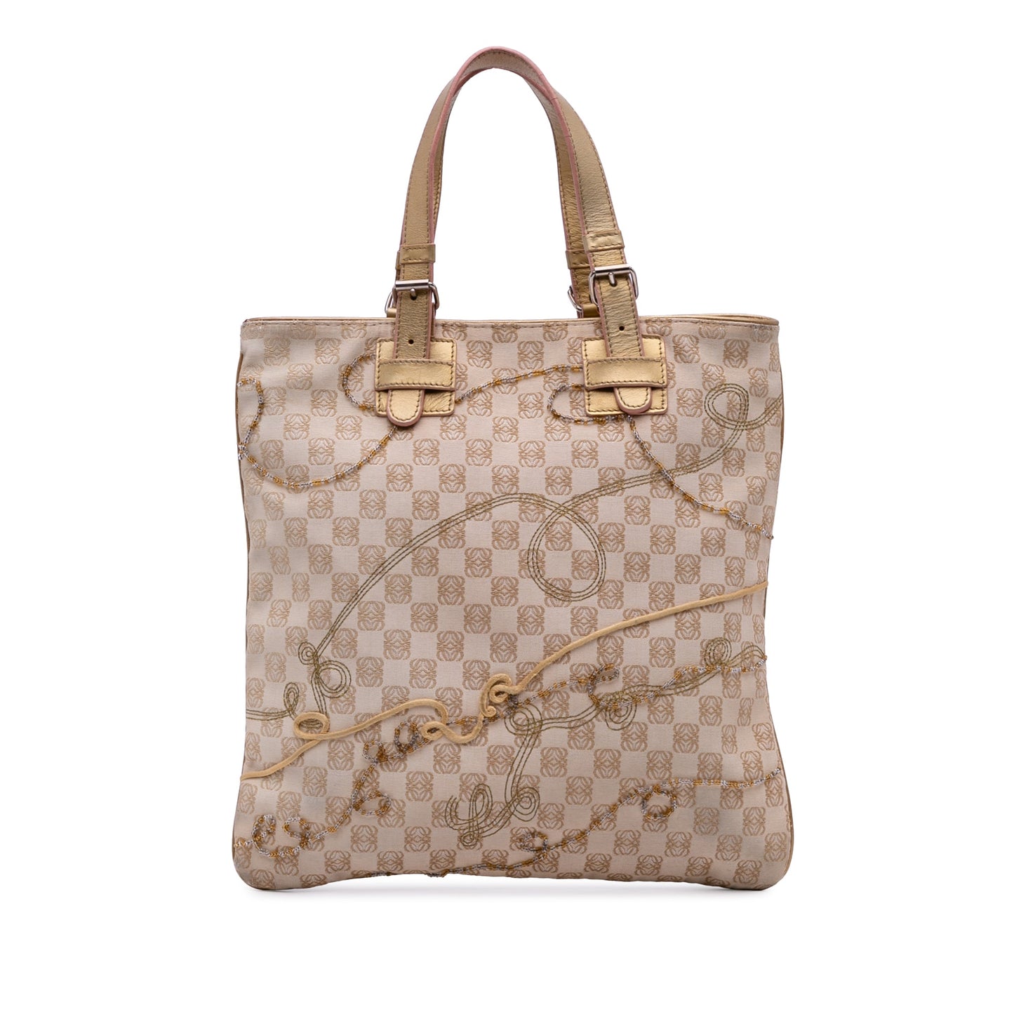 LOEWE Anagram Canvas Embroidered Tote