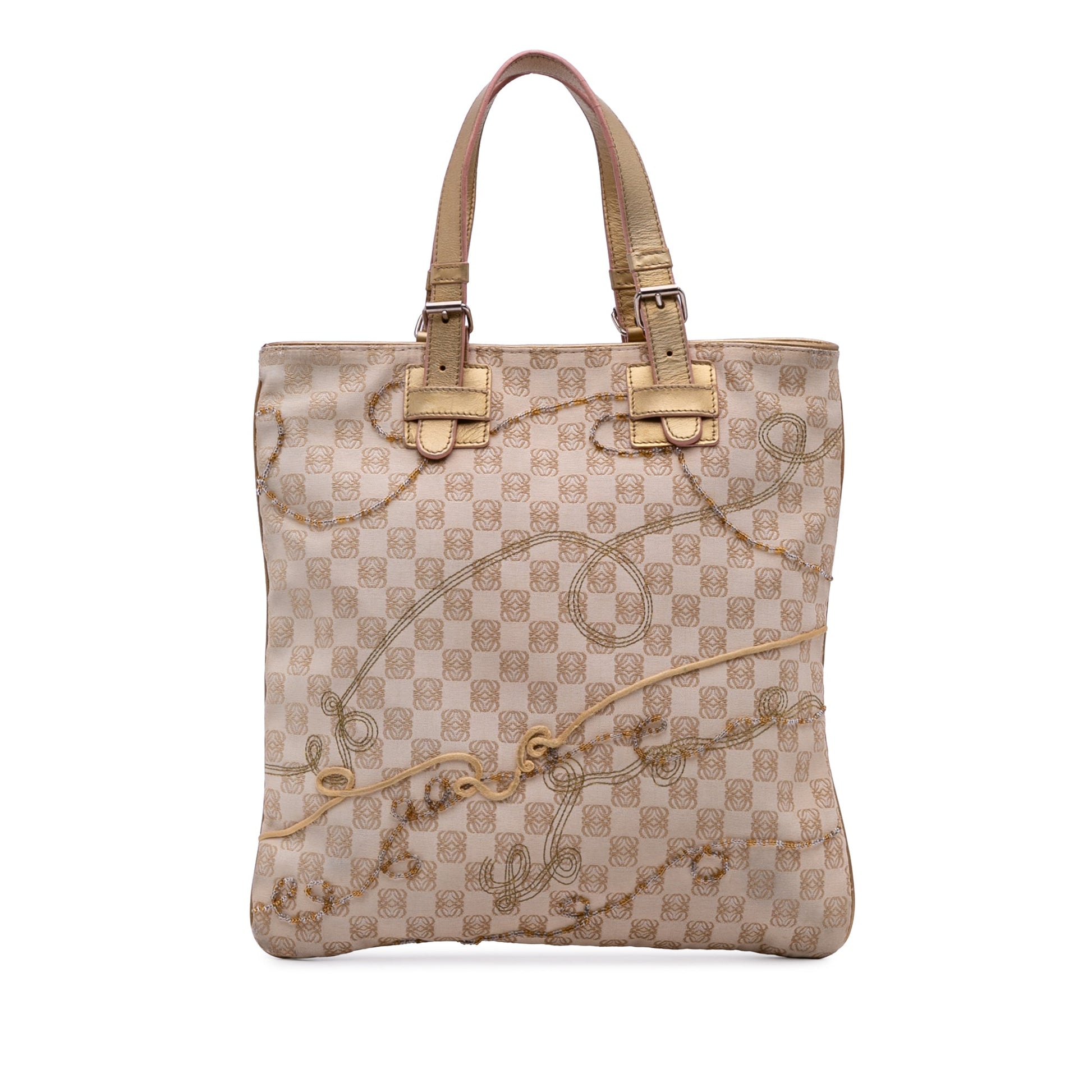 LOEWE Anagram Canvas Embroidered Tote