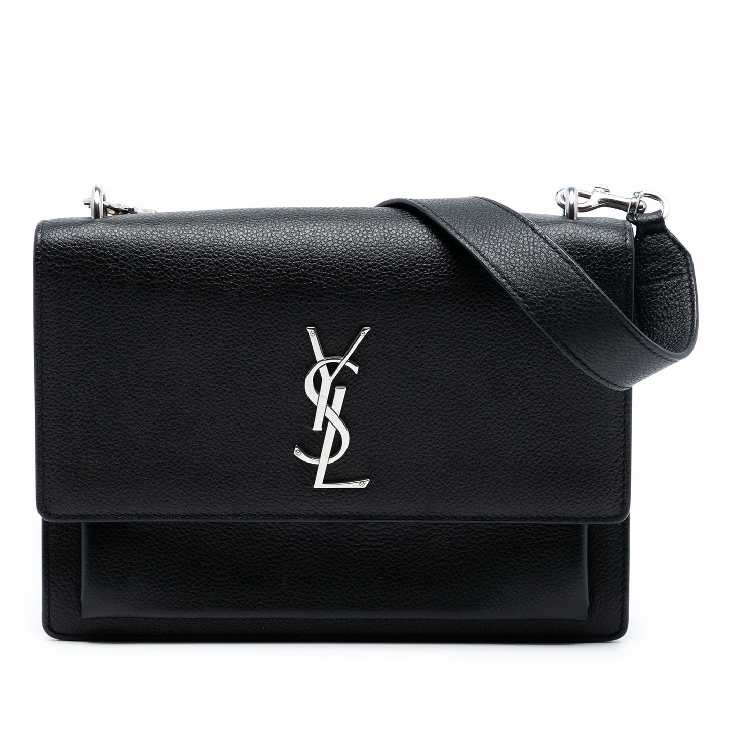 Saint Laurent Medium Grained Calfskin Monogram Sunset Crossbody