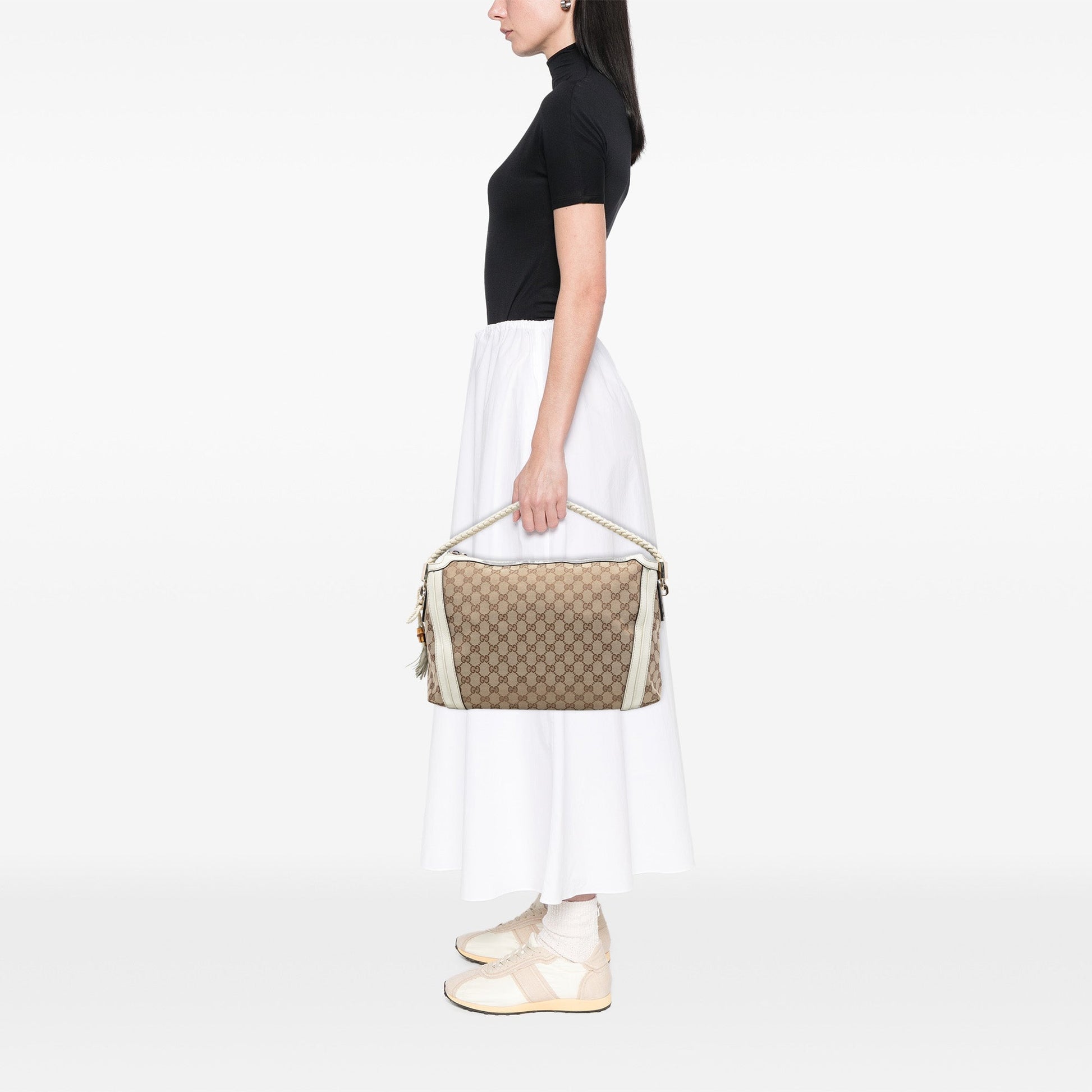 Gucci Medium GG Canvas Bella Shoulder Bag