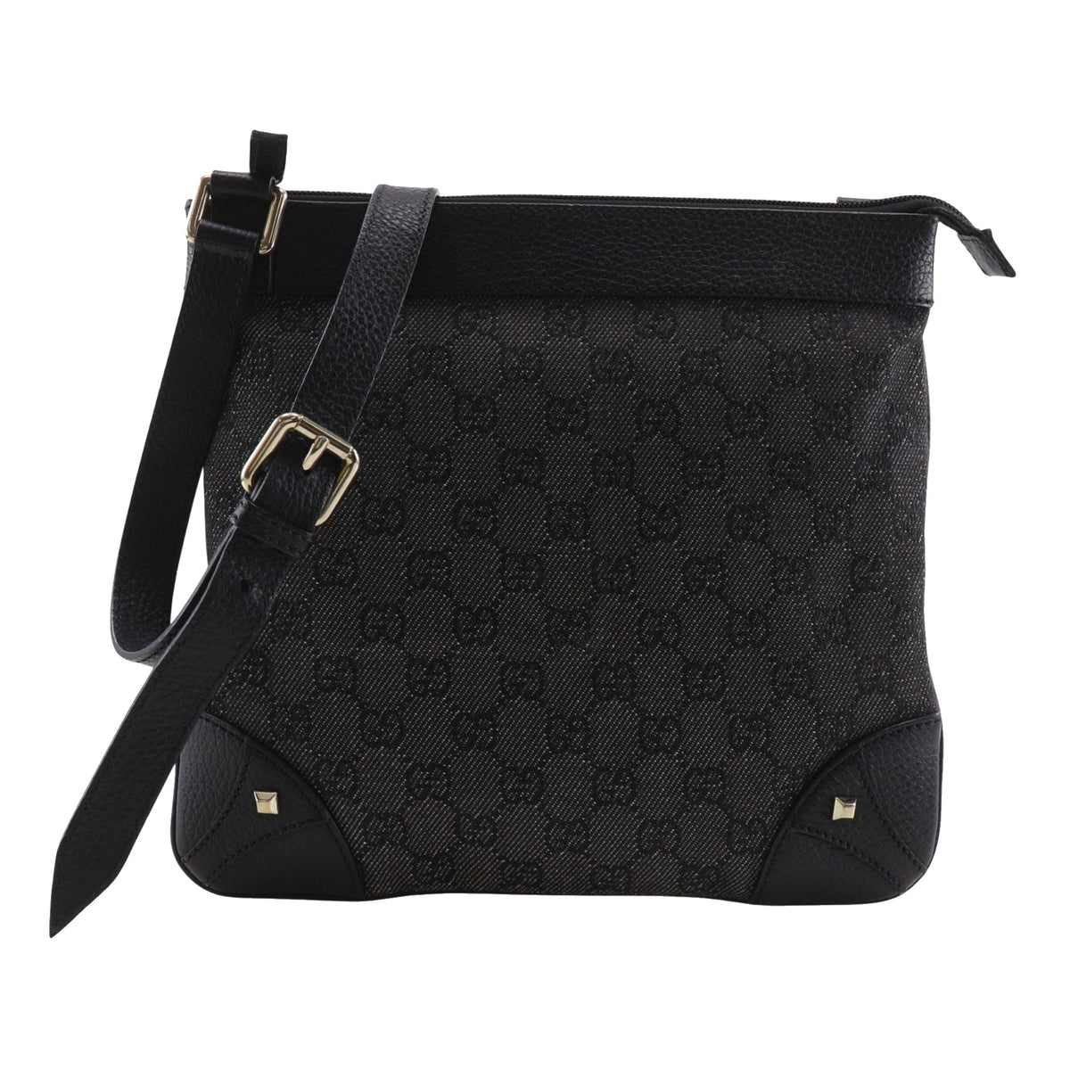 Gucci GG Denim Nailhead Crossbody