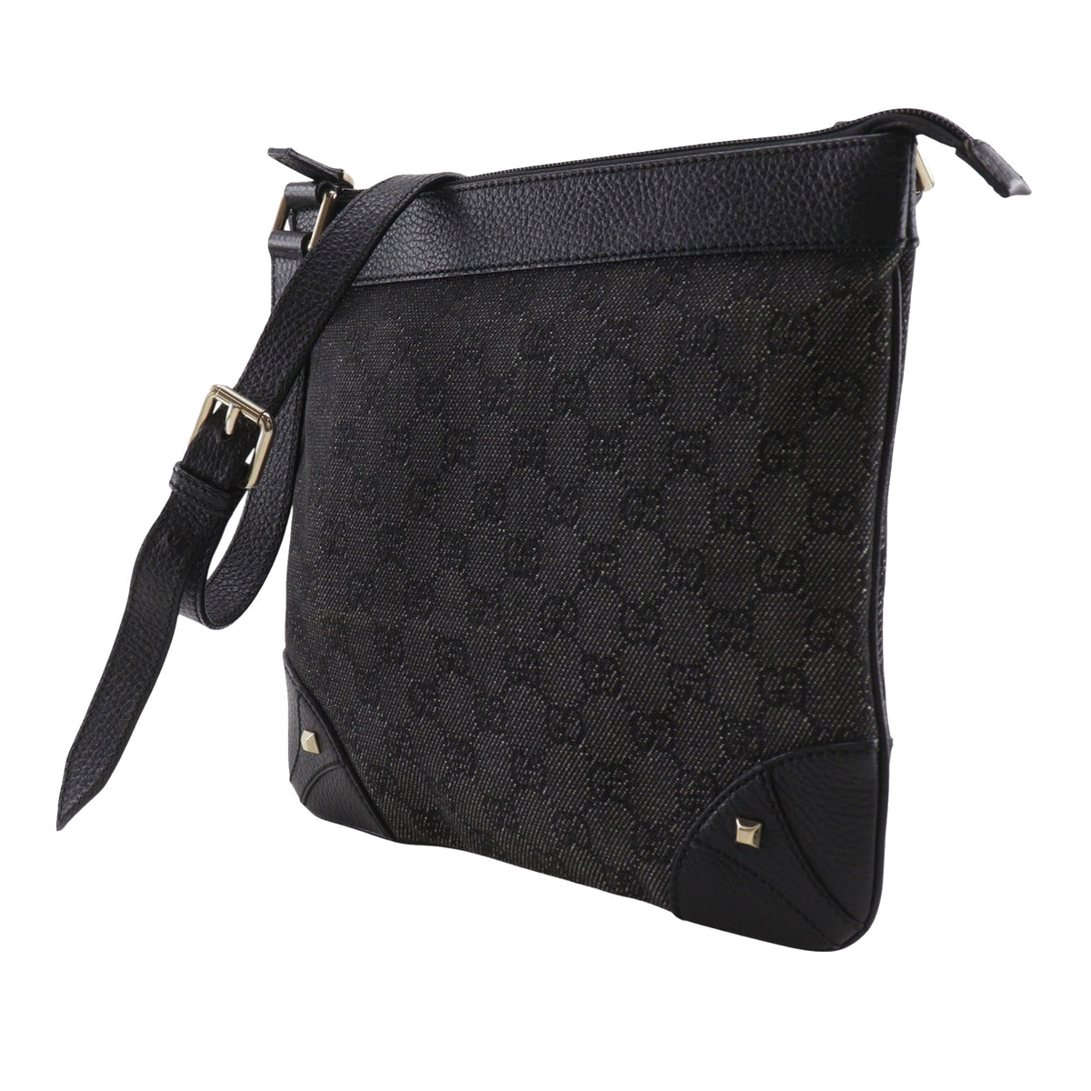 Gucci GG Denim Nailhead Crossbody