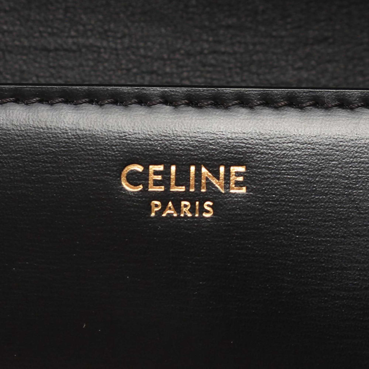 Celine Shiny Calfskin Triomphe Claude Shoulder Bag