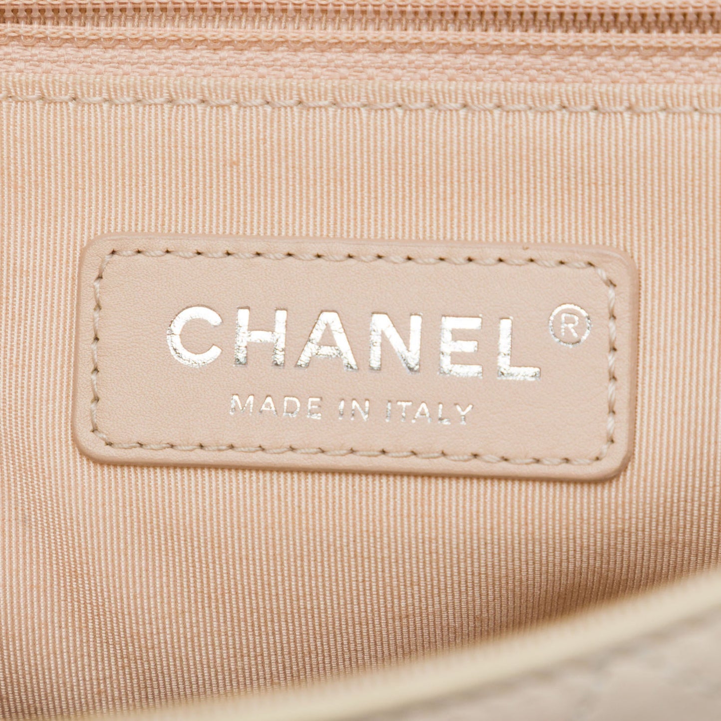 Chanel CC Quilted Crumpled Calfskin and Grosgrain Flap
