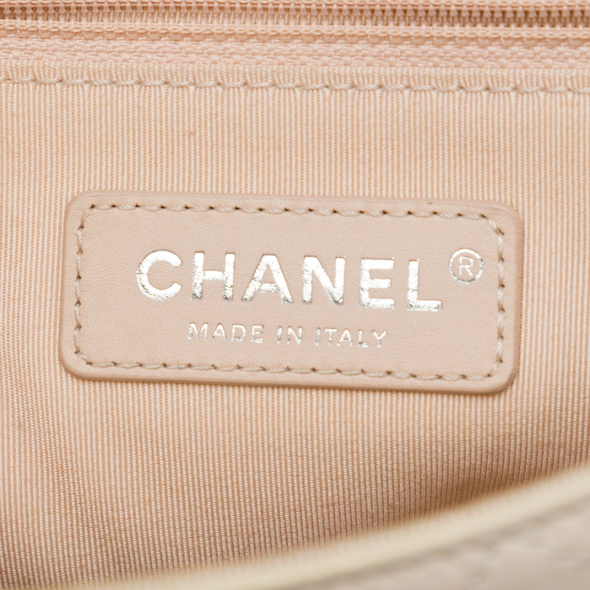 Chanel CC Quilted Crumpled Calfskin and Grosgrain Flap