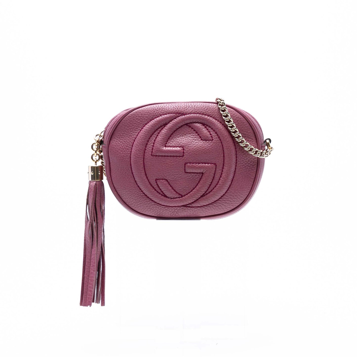 Gucci Mini Pebbled Calfskin Soho Chain Crossbody