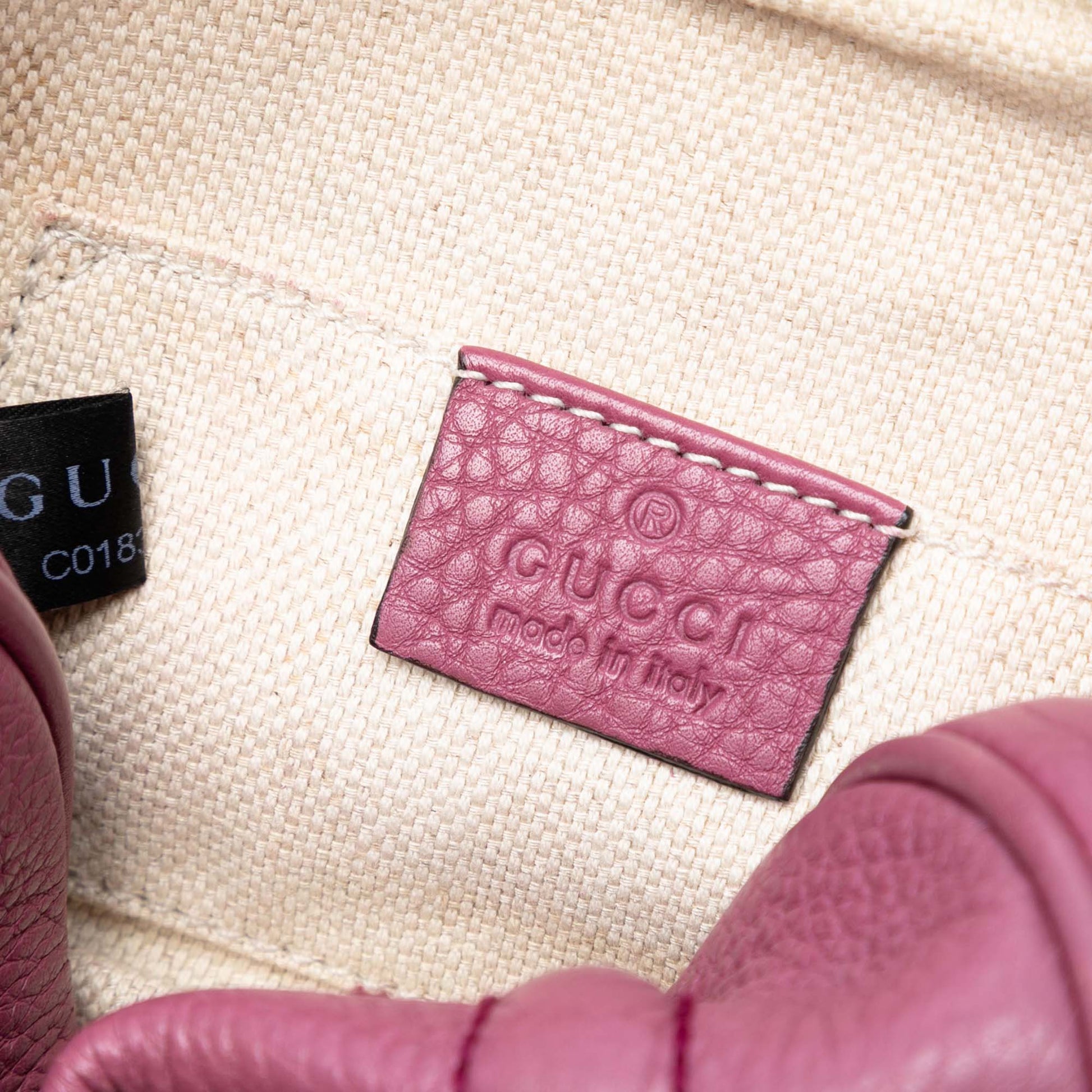 Gucci Mini Pebbled Calfskin Soho Chain Crossbody