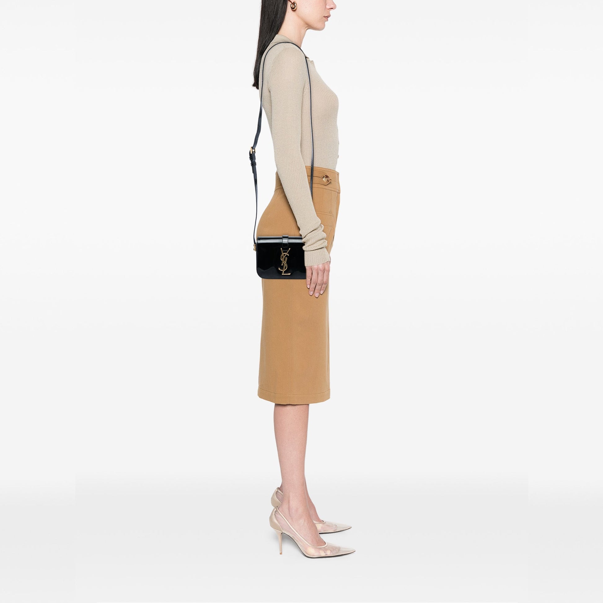 Saint Laurent Small Patent Monogram Universite Crossbody