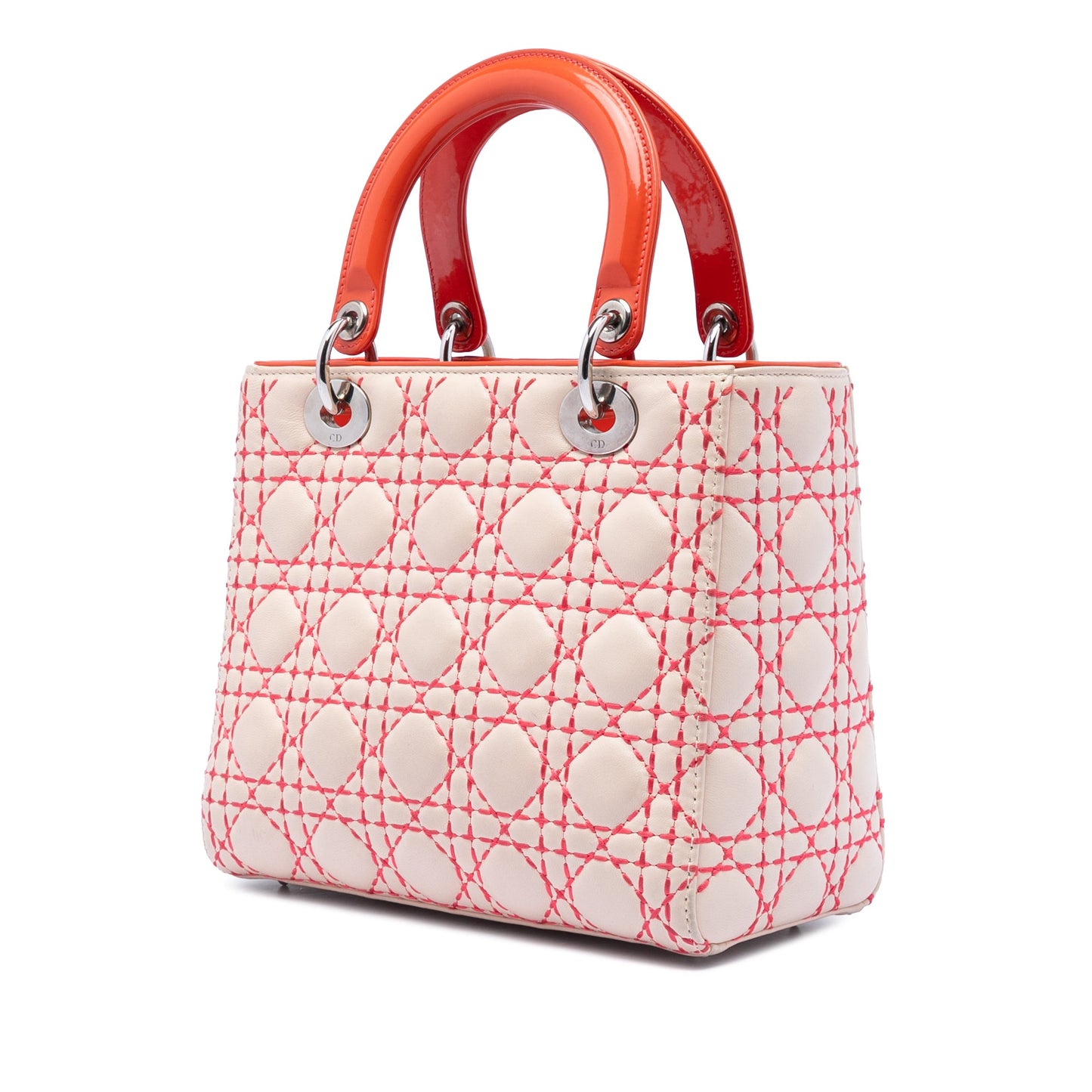 Medium Lambskin Cannage Stitched Lady Dior