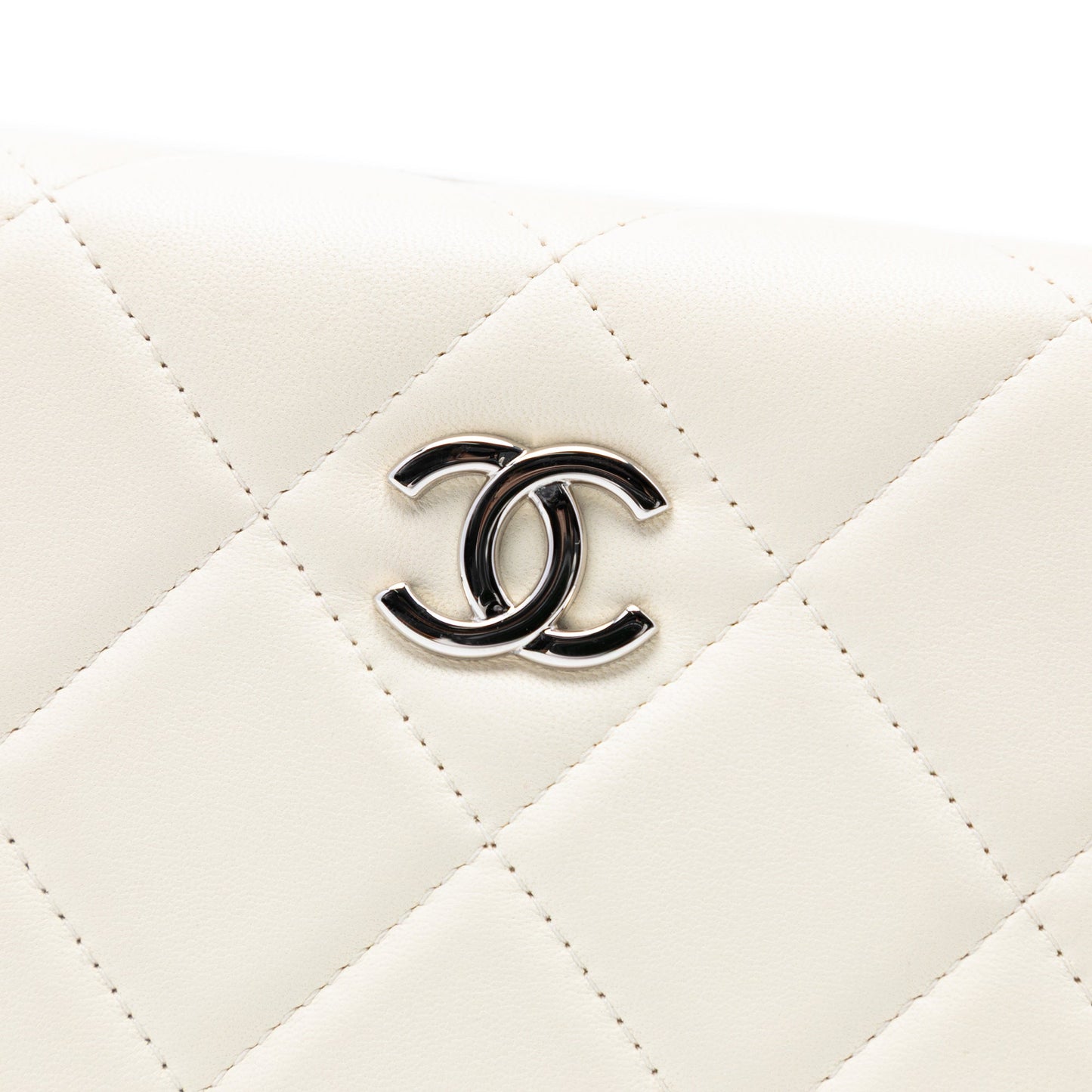 Chanel Quilted Lambskin Metal Bar Convertible Clutch